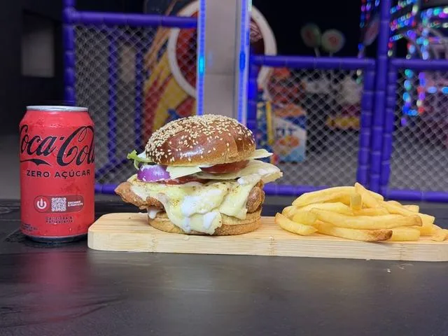 Burger frango com queijo
